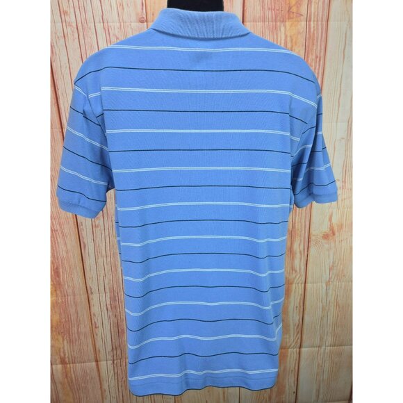 Polo Ralph Lauren Mens Striped Cotton Polo Shirt Size Large Blue - Picture 2 of 7